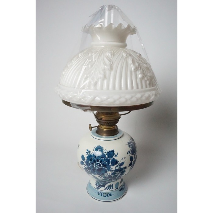 Blauw Delfts Royal Distel lamp SCR. Handpainted Holland